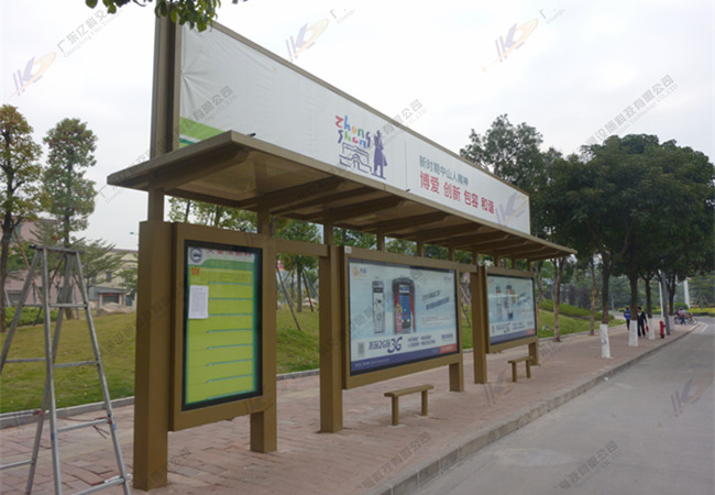 候车亭公交站台-41侧面大图